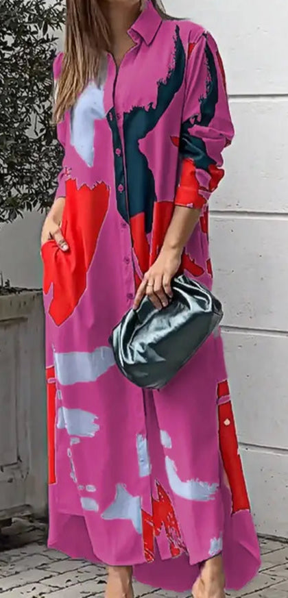 Hot Pink Marbled Dress