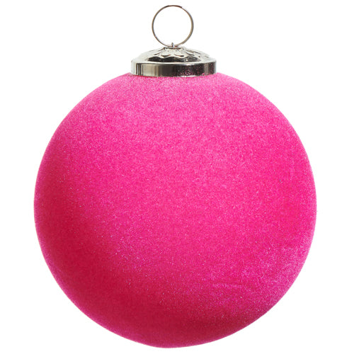5" Pink Flocked Ornament