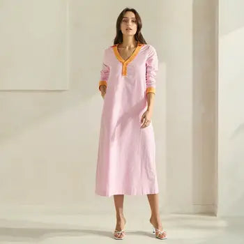 Pink Linen Dress