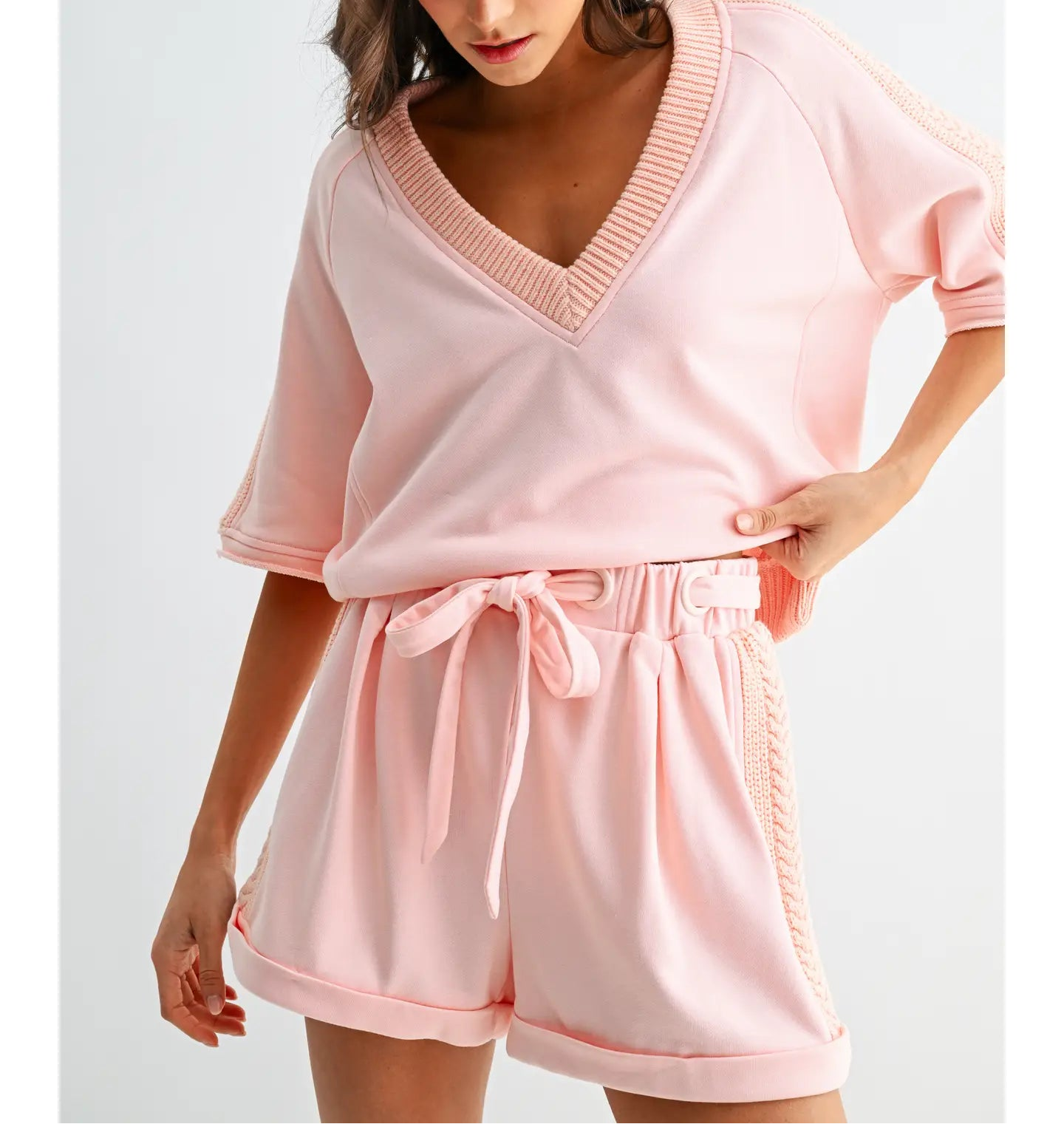 Pink Lounge Short Set