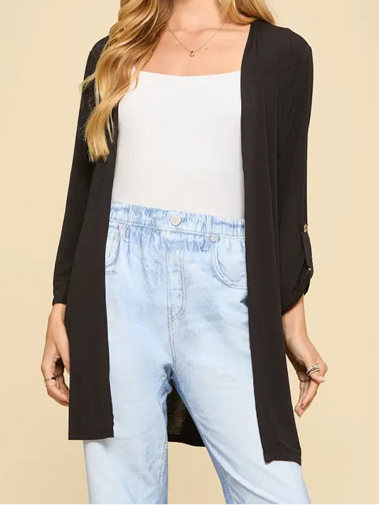 Black Plus Size Cardigan