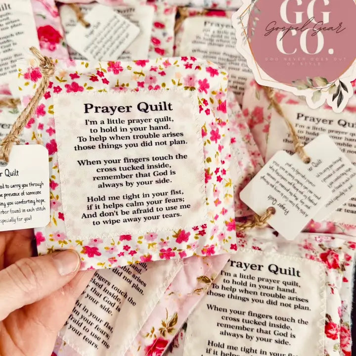 Pink Floral Prayer Quilt
