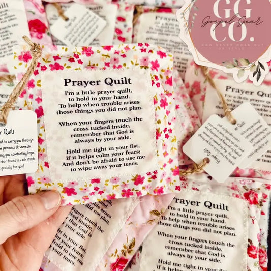 Pink Floral Prayer Quilt