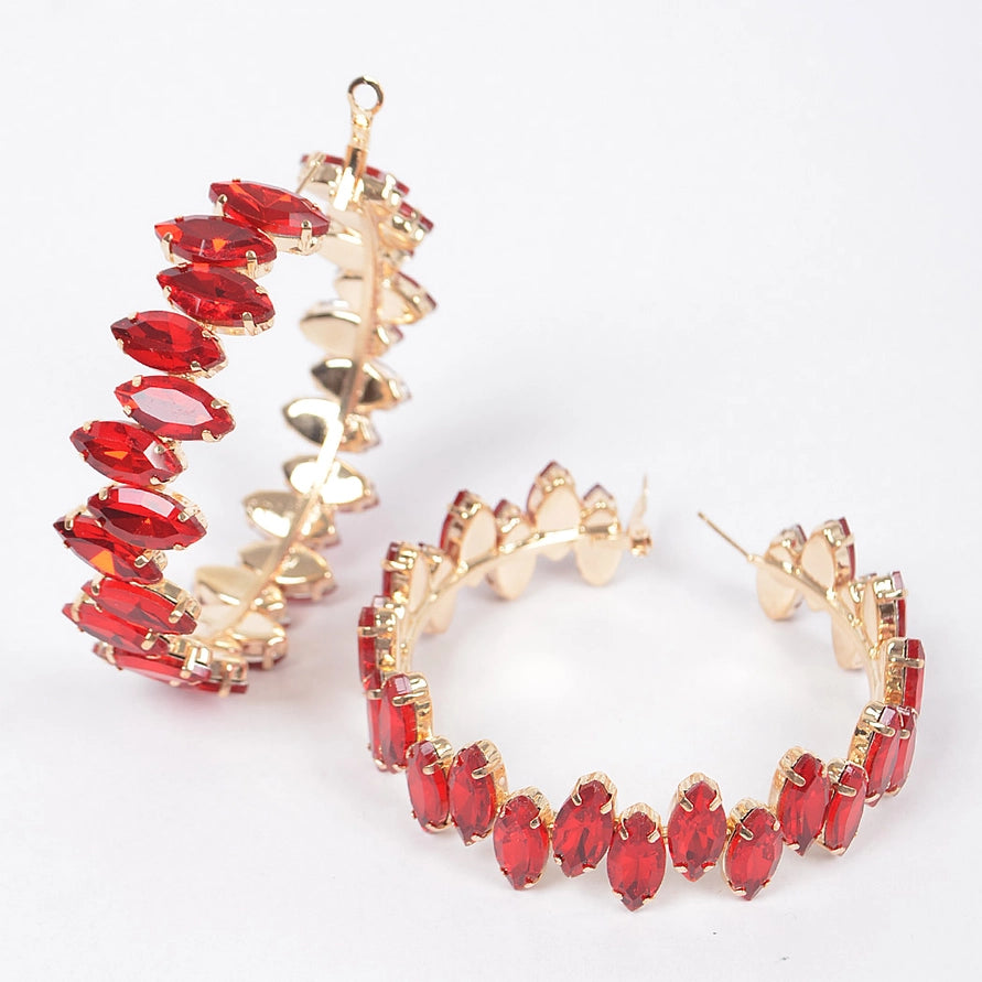 Rhinestone Hoop Earrings