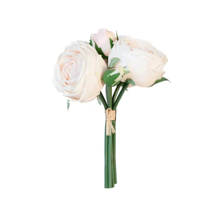 9" Champagne Real Touch Rose Bundle