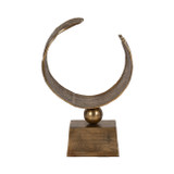 23" Round Gold Decorative Sculpture
