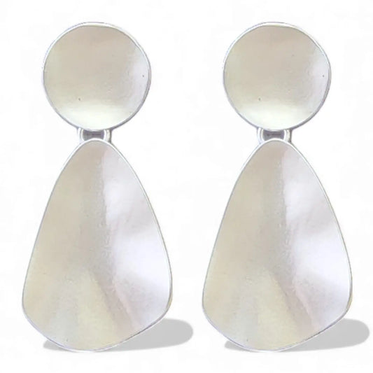 Silver Sculpted Statement Earrings