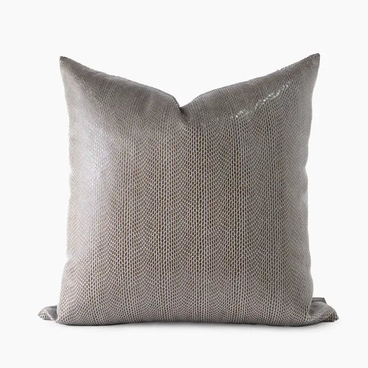 Silver Snake Print Pillow 22"