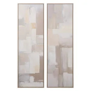 70"H Tan 2 Piece Art Set