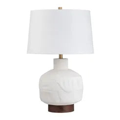 Textured White Table Lamp 28.25"h