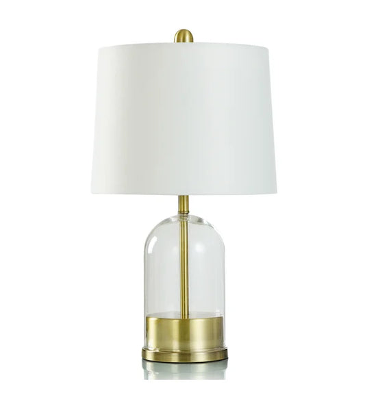 Gold Glass Table Lamp 19.5"h