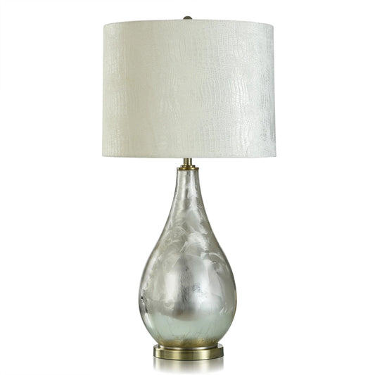 Gold Glass Body Table Lamp w/ Velvet Shade