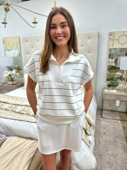 White Scuba Skort Set