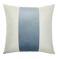 White & Blue Banded Pillow 24" x 24"