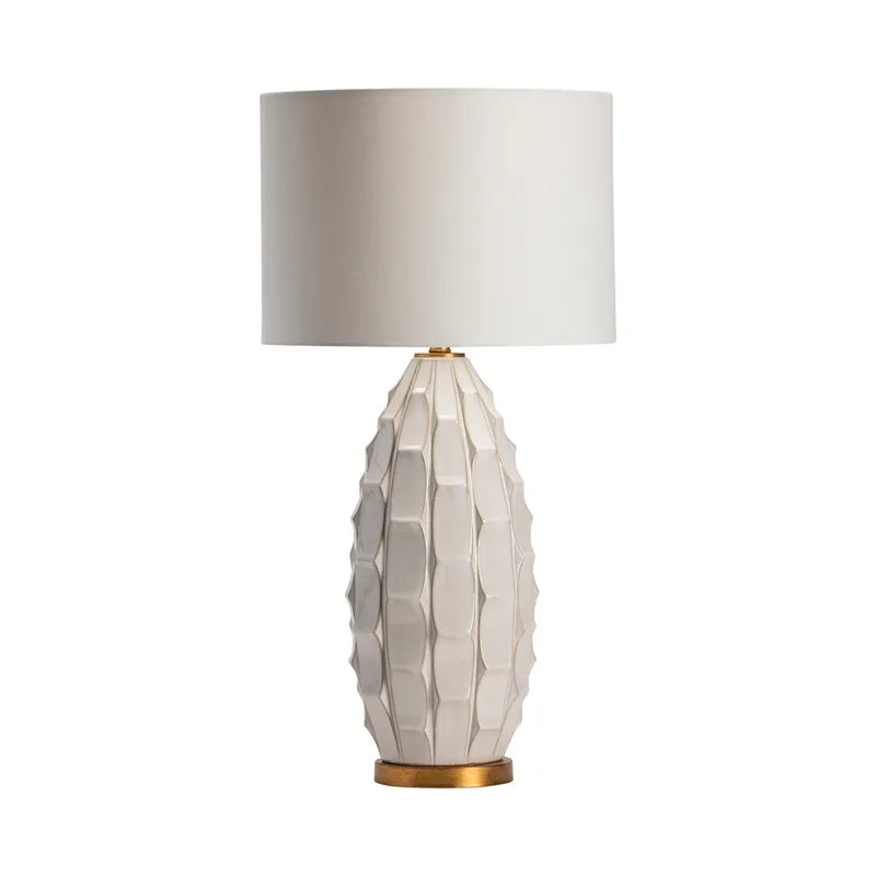 White Ceramic Lamp 33.5"h