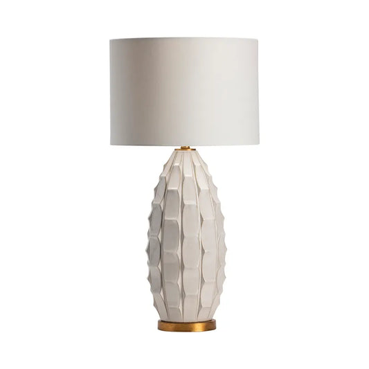 White Ceramic Lamp 33.5"h