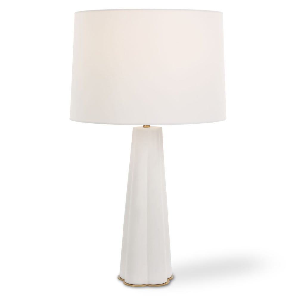 White Ceramic Table Lamp 26"H