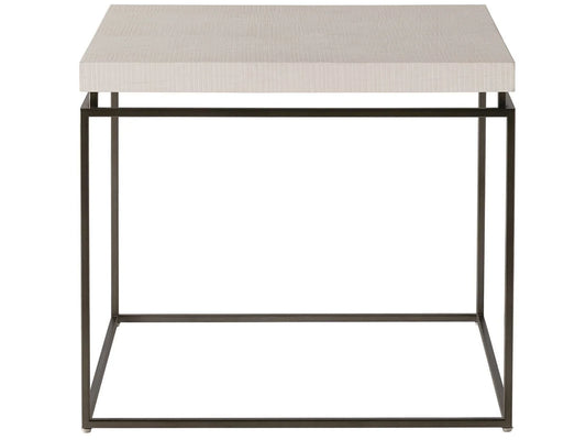 White Wood Modern End Table