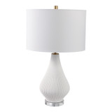 24" White Porcelain Table Lamp