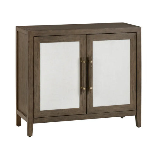 2-Door Wood Cabinet w/Cloth Front