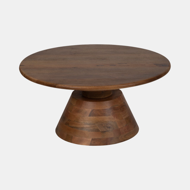 Wood Tapered Coffee Table 34"