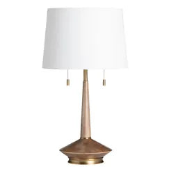 Wood Finish Table Lamp 28.75"h