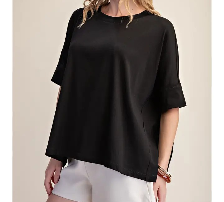 Oversized Round Neck Top