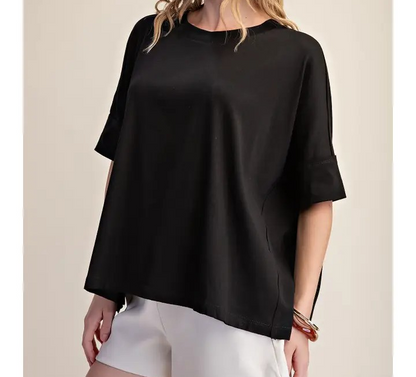 Oversized Round Neck Top