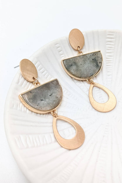 Gray & Gold Earrings