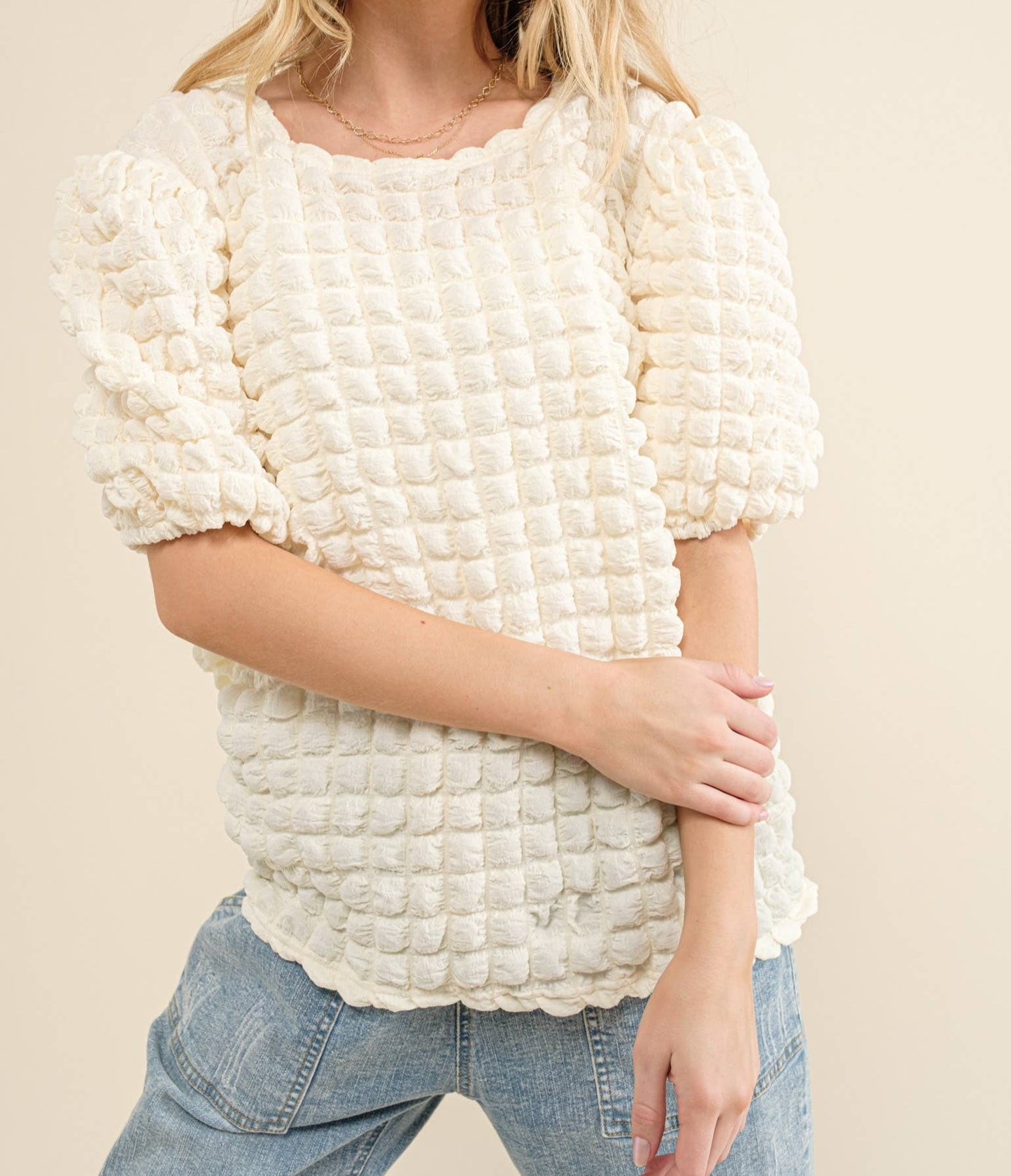 Ivory Bubble Top