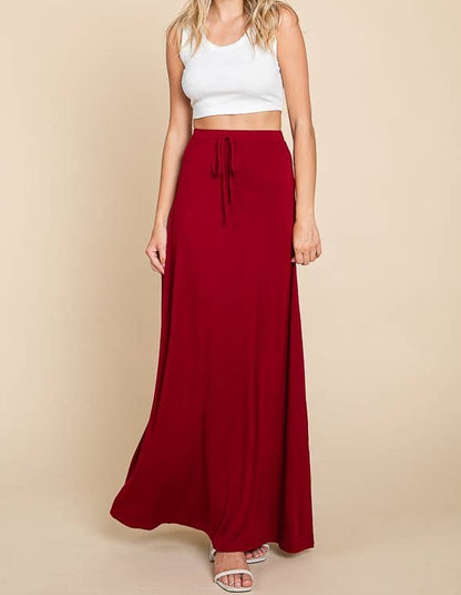 Burgundy Maxi Skirt