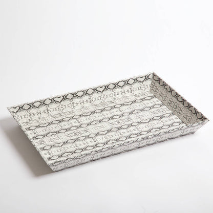 Python Faux Leather Tray