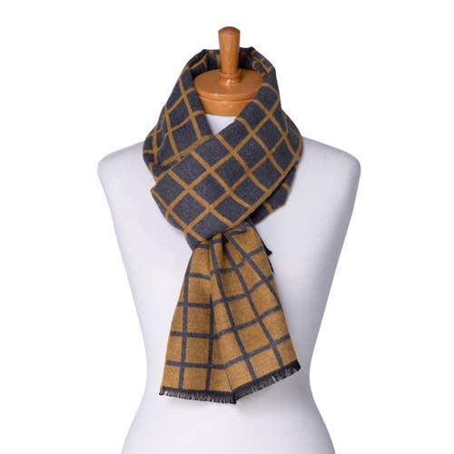 Reversible Square Check Scarf
