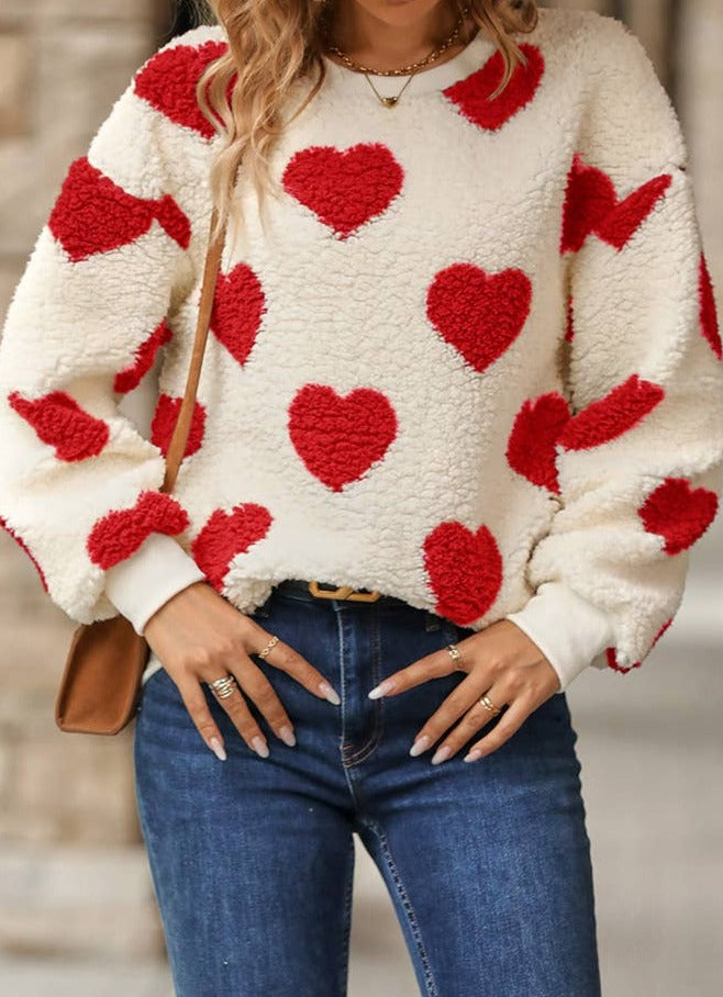 Red Heart Fleece Sweater