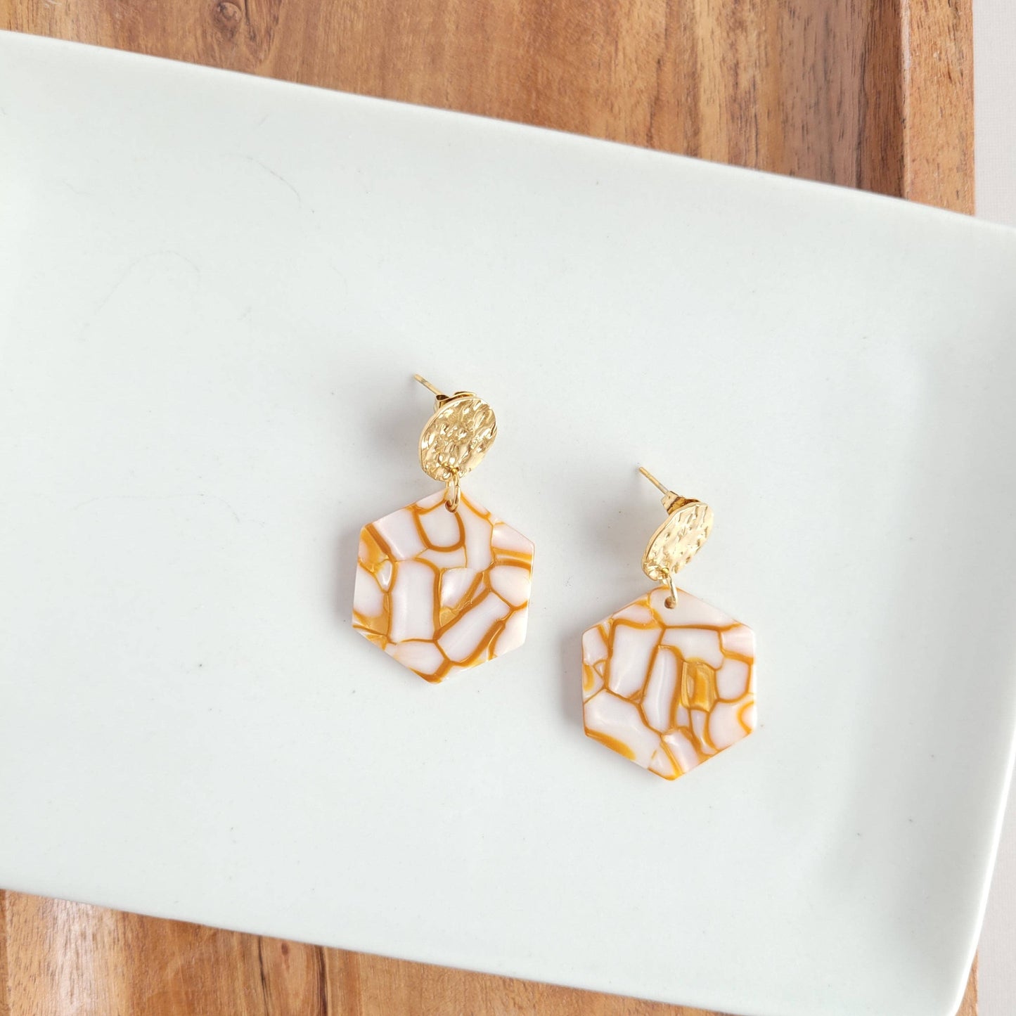 Spice Hexagon Earrings