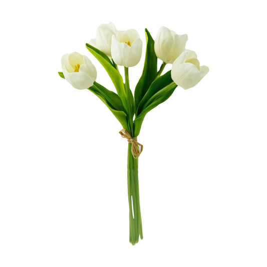 13"Ivory Real Touch Tulip