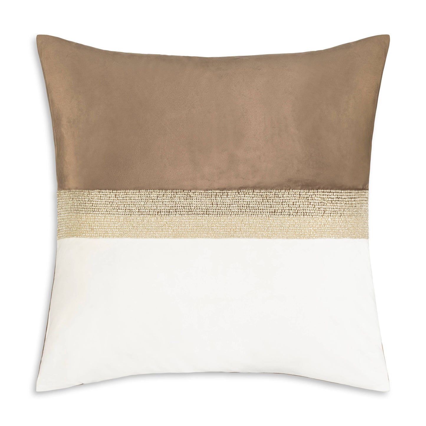 Beige Ivory Velvety Pillow 20"