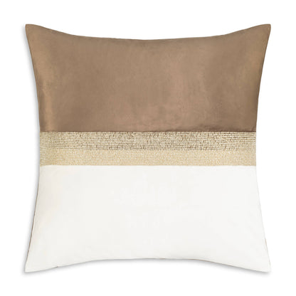 Beige Ivory Velvety Pillow 20"