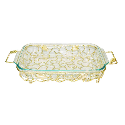 Pyrex Holder Leaf Design