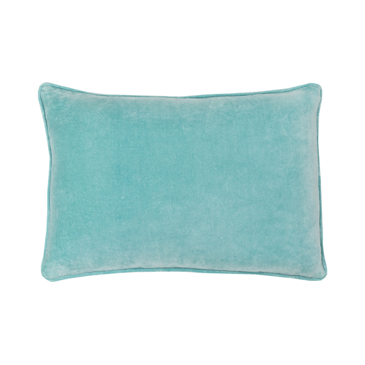 Laura Park Sky Blue Velvet Pillow 14"x20"