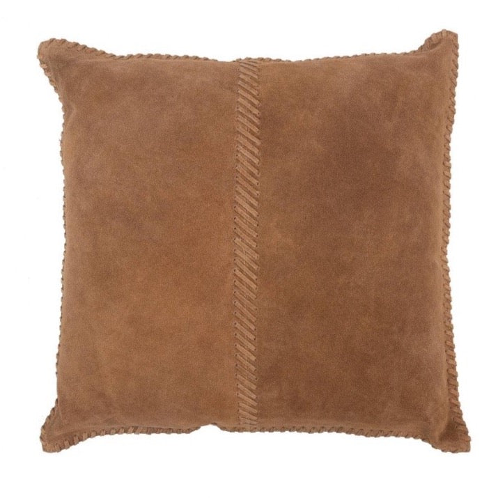Whipstitch Suede Pillow