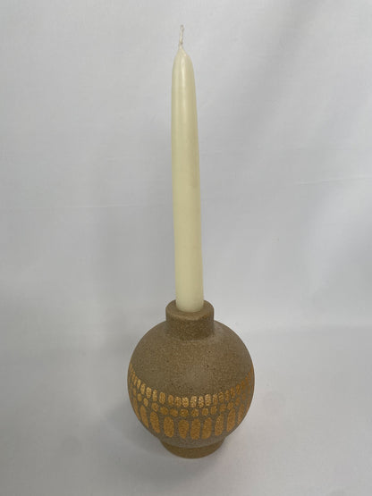 Taper Candle Holder/Vase with Gold Accents