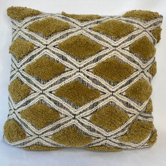 Brooke Slub Pillow with Tufting