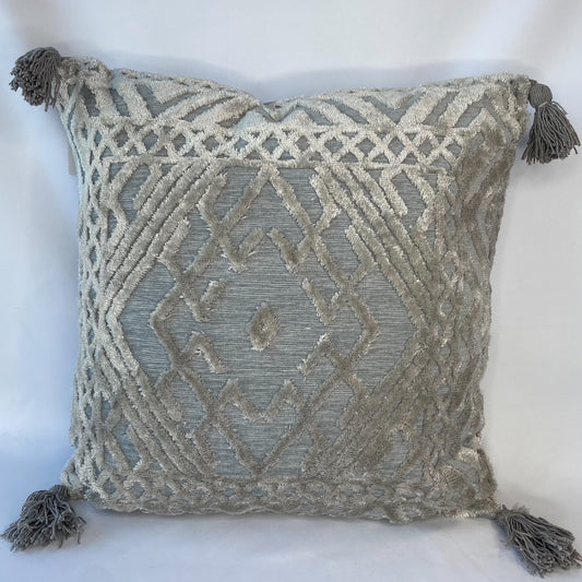 Silver Gray Diamond Pillow