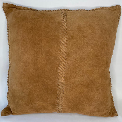 Whipstitch Suede Pillow