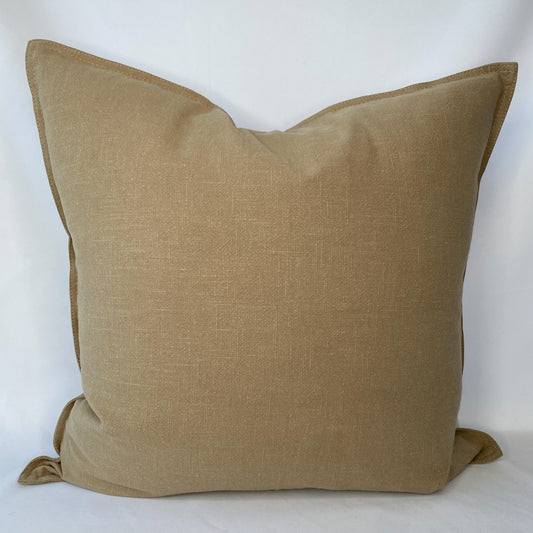 Vegetable Dyed Linen Throw Pillow Natural