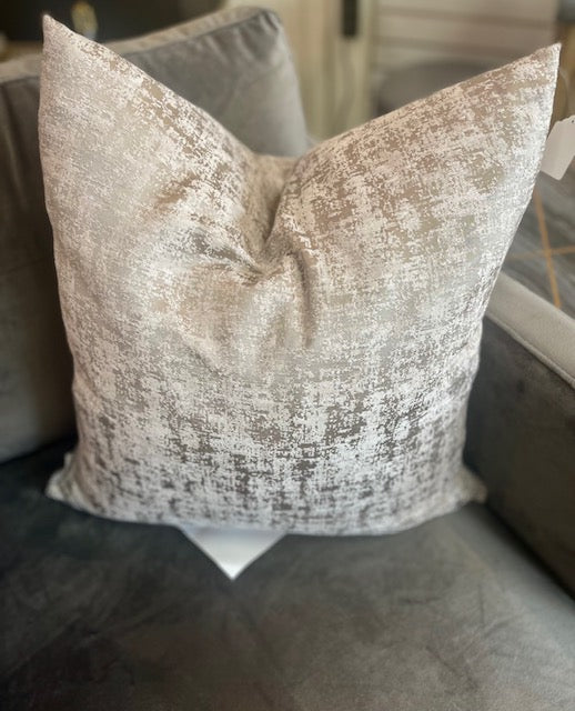 Gray and Silver Sheen Pillow
