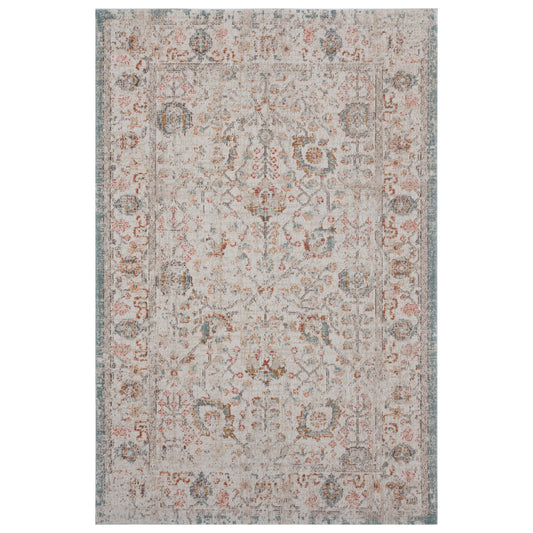 Beige Floral Indoor/ Outdoor Rug