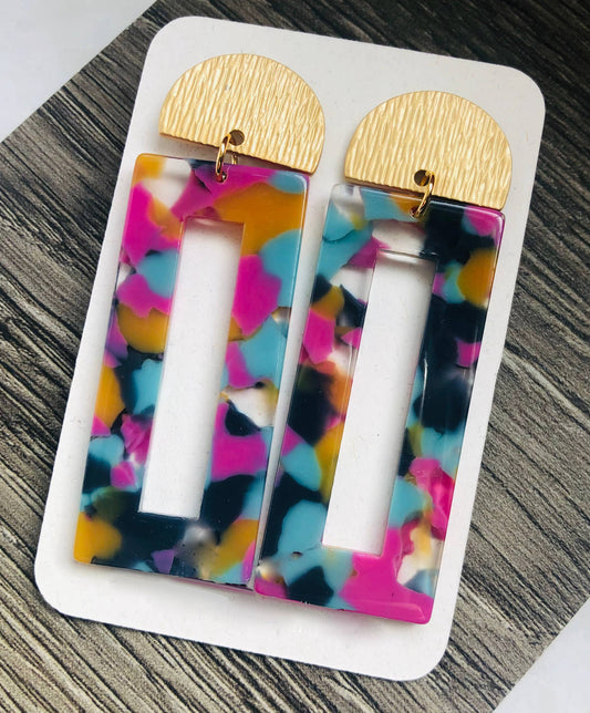 Multi Rectangle Earrings