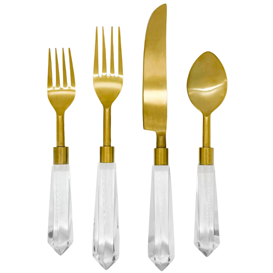 Laura Park Clear Acrylic Flatware Set